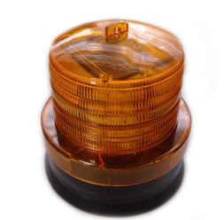 Проблесковый маяк на магните оранжевый 1 штука светодиодный автономный стробоскоп - сигнальная мигающая лампа для ворот, шлагбаумов и электропастуха