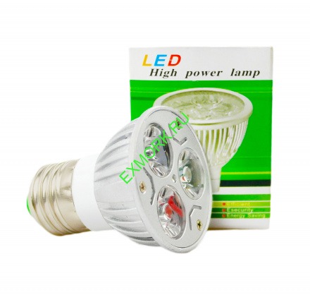 Светодиодная лампа E27 220В 3 ватта натуральный белый