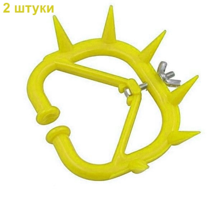 Шипы для телят против самовыдаивания желтые пластиковые (2 шт.)