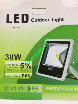 Светодиодный прожектор LED Slim 30 ватт 12/24В