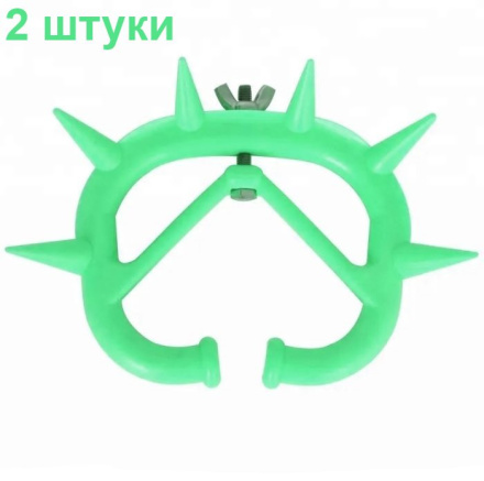 Шипы для телят Exmork (2 штуки) против самовыдаивания молока у коровы, зеленые, пластиковые