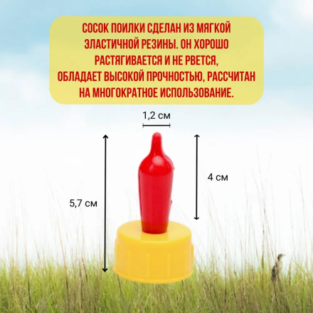 Поилка соска для поения козлят, ягнят, котят, для кормления крольчат, поросят на ПЭТ бутылку 30 шт.