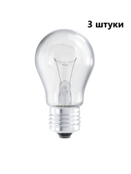 Лампы накаливания Лисма, Б, E27, 60Вт, 230В 3 штуки