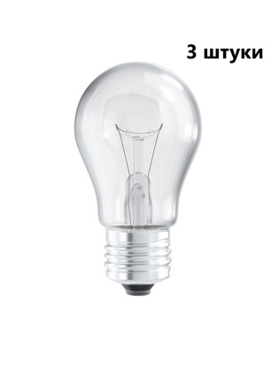 Лампы накаливания Лисма, Б, E27, 60Вт, 230В 3 штуки