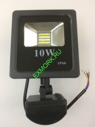 Светодиодный прожектор LED Slim 10 ватт 12/24В с датчиком движения