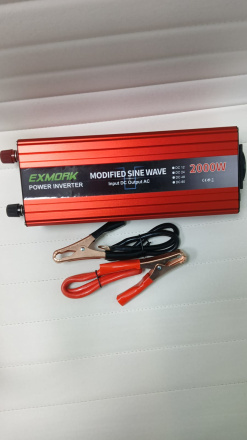  Автомобильный инвертор Exmork 2000Вт  12В МС