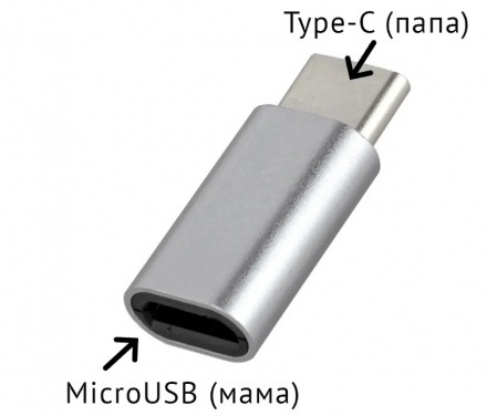Адаптер OTG / Адаптер-переходник с Type-C (папа/выход) на micro-USB (мама/вход) NicePrice, для мобильных устройств, планшетов, смартфонов и компьютеров