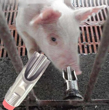 Сосковая ниппельная поилка (1 шт.) для свиней, поросят, свинофермы из пищевой нержавеющей стали