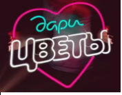 Неоновая вывеска Дари Цветы 36х30 см