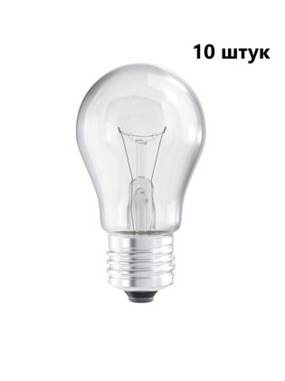 Лампы накаливания Лисма, Б, E27, 60Вт, 230В 10 штук