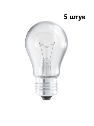 Лампы накаливания Лисма, Б, E27, 60Вт, 230В 5 штук