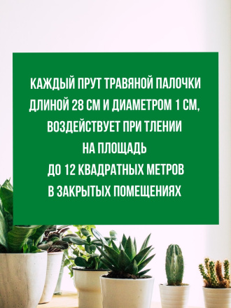 Средство от мучнистого червеца 5 палочек по 28 см репеллент Exmork из природных трав