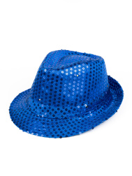 Шляпа синяя со светодиодной подсветкой RGB