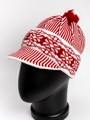 Шапка Андрея Пальто из Слово Пацана бордовая