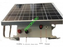 Генератор импульсов электропастух Exmork 12В 7-10 КВ 0.3-0.5 Дж 5 км в комплекте с солнечной батареей
