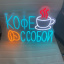 Неоновая вывеска Кофе с собой 37х28 см