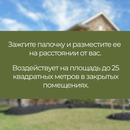 Репеллент от летающих насекомых в доме 10 палочек по 58 см