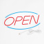 Неоновая вывеска OPEN 45х22 см красно-синяя