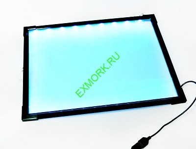 Прозрачная светящаяся LED доска 50x70, светодиодная маркерная панель