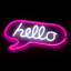 Неоновая вывеска hello 35х23 см