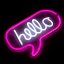 Неоновая вывеска hello 35х23 см