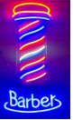 Неоновая вывеска Barber 60х27 см