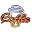 Неоновая вывеска Coffe 55х42 см