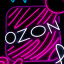Неоновая вывеска OZON вертикальная, на витрину или окно, размер 50х84 см
